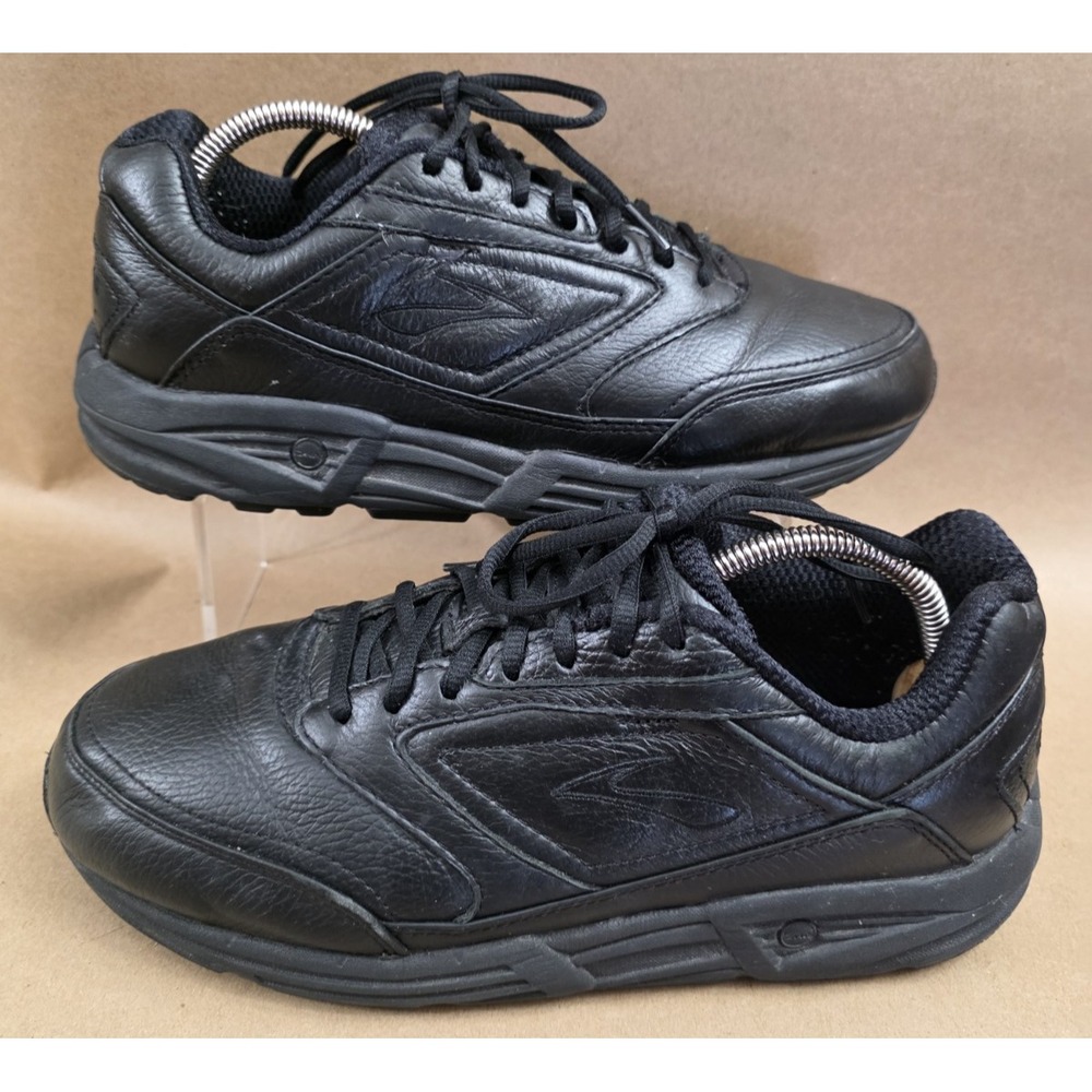 Brooks Addiction (Sz 10 2E WIDE) Walker 2 Shoes 1100392E001 Black Leather Mens